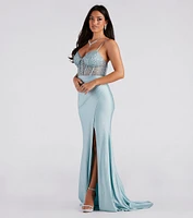 Everly Formal Lace Corset Mermaid Dress