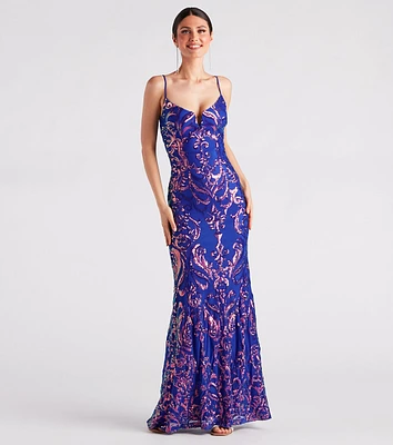 Kaley Formal Sequin Mermaid Long Dress