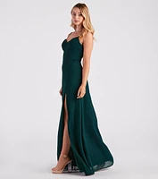 Bella Formal Chiffon A-Line Long Dress