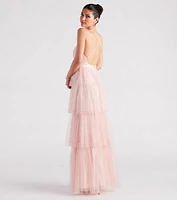 Tyra Formal Tulle Tiered A-Line Dress
