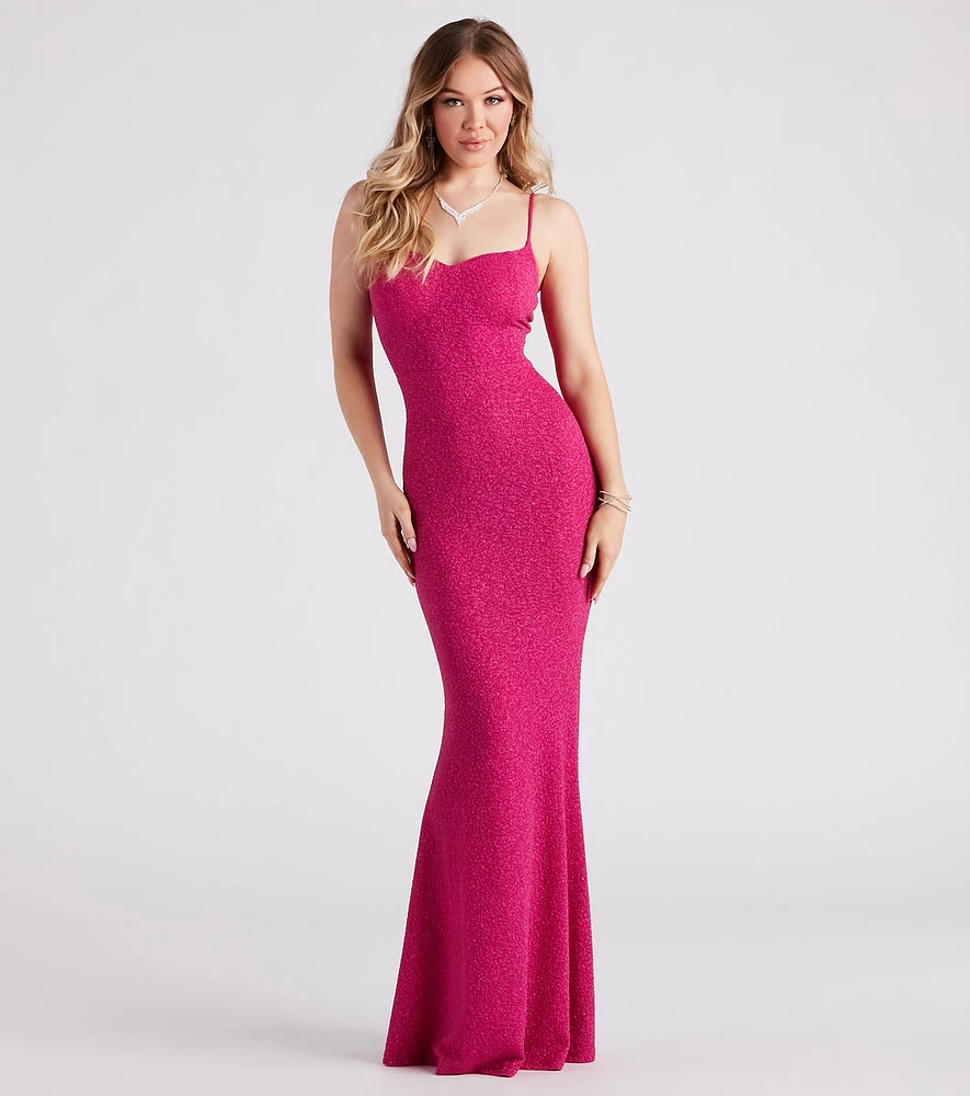 Ainsley Glittering Evening Gown