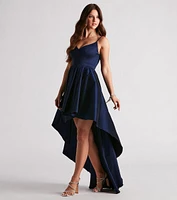 Steph Formal Taffeta High-Low Dress