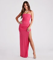 Gabrielle Formal Rhinestone Long Dress