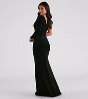 Kelsey Formal Velvet Long Dress