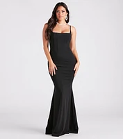 Klarissa Formal Crepe Mermaid Dress