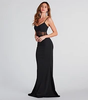 Irina Formal Sheer Corset Mermaid Dress