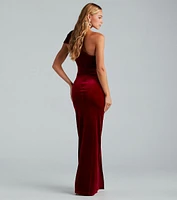 Joyce Formal Velvet Bow Mermaid Dress