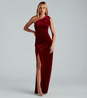 Joyce Formal Velvet Bow Mermaid Dress