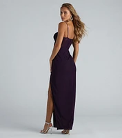 Jill Formal Mesh Bustier Slim Long Dress