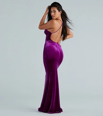 Kristine Formal Velvet Mermaid Long Dress