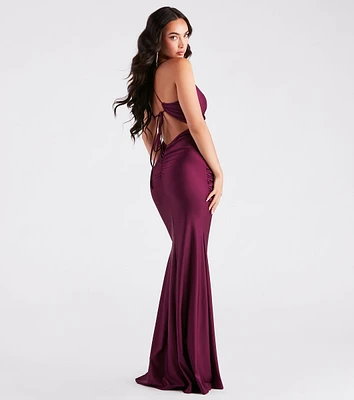 Jordan Formal Strappy Back Ruched Mermaid Dress