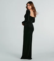 Avril Formal Velvet Mermaid Long Dress