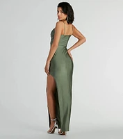 Karlie Sweetheart High Slit Long Formal Dress