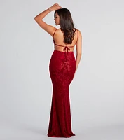 Daniela Velvet Open Back Mermaid Dress