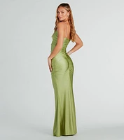 Eliena Formal Rhinestone Strap Mermaid Dress