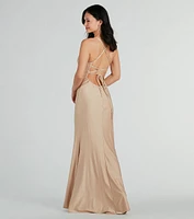 Quincy A-Line High Slit Formal Dress