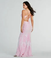 Lyanna Formal Iridescent Sequin Mermaid Dress