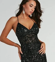 Emma Strappy Back Sequin Mermaid Dress