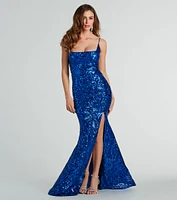 Kailani Formal Sequin Slit Mermaid Dress