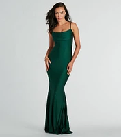 Cassandra Cowl Neck Mermaid Long Formal Dress