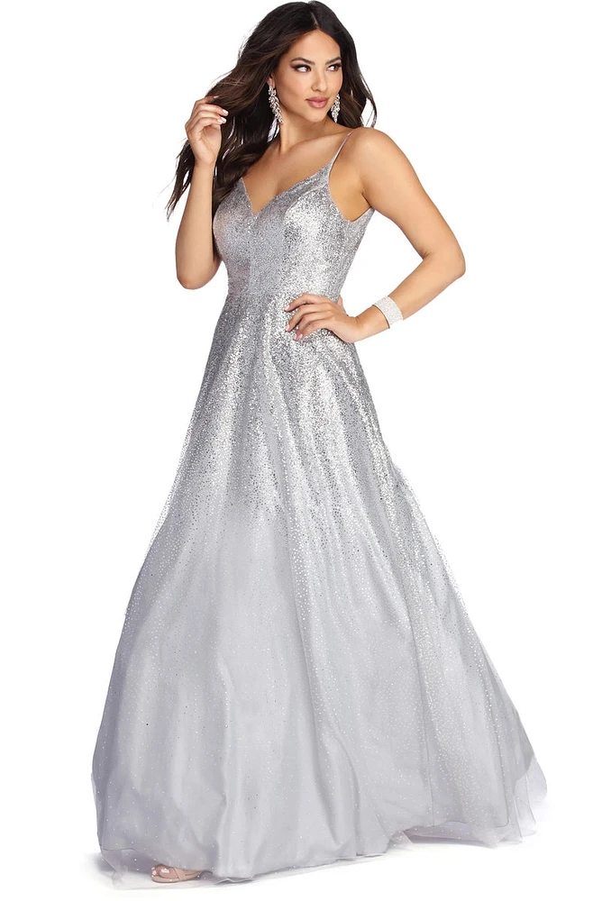 Mira Glitter Glow Ball Gown