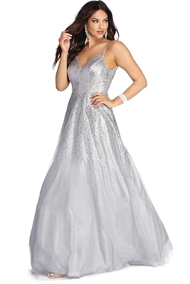 Mira Glitter Glow Ball Gown