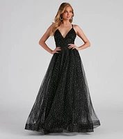 Vanessa V-Neck Tulle Gown