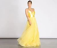 Belle Satin Tulle Ball Gown