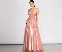 Jaime Floral Mesh Ball Gown