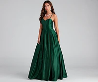 Milana Formal Sleeveless Satin Ball Gown