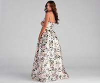 Holland Strapless Floral Ball Gown