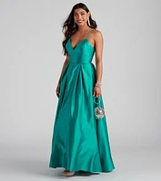 Molly Satin Lace Up Ball Gown