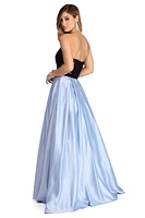 Marie Strapless Satin Ball Gown