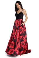 Marjorie Charming Florals Ball Gown