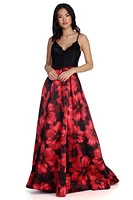 Marjorie Charming Florals Ball Gown