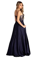 Trina Charming Satin Lace Gown