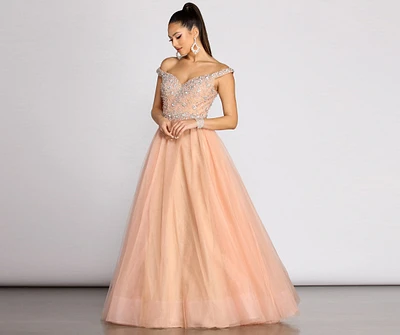 Demi Beaded Tulle Ball Gown