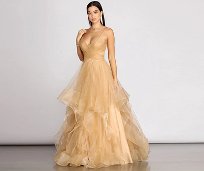 Marianne Tulle Glitter Ball Gown