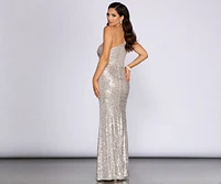 Isabelle One Shoulder Sequin Dress