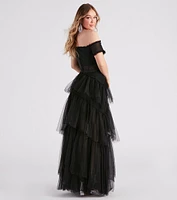 Maggie Formal Tiered Tulle Dress