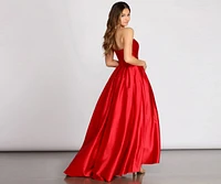 Dahlia Sweetheart Satin Ball Gown