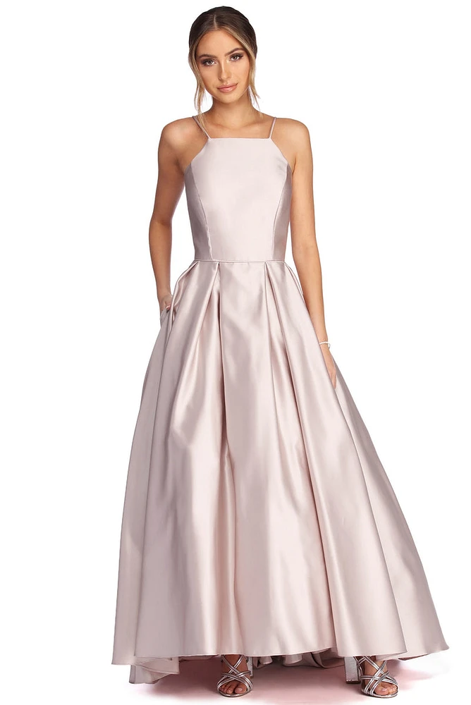 Harper Formal Satin Ball Gown