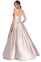 Harper Formal Satin Ball Gown