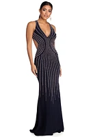 Jules Formal Beaded Halter Dress