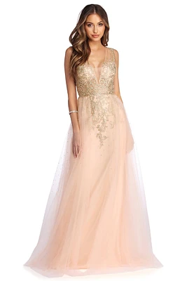 Maryanne Beaded Tulle Ball Gown