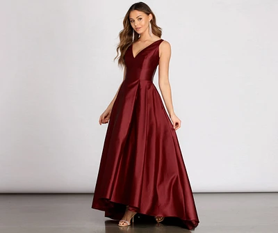 Reina Stunning Satin Ball Gown