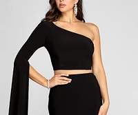 Linda One Shoulder Two Piece Dress