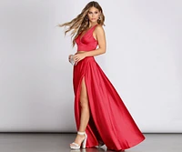 Juniper Satin Two Piece Gown