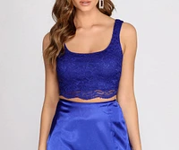 Kinsey Two Piece Glitter Lace & Satin Dress