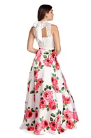 Amalia  Floral Two Piece Gown